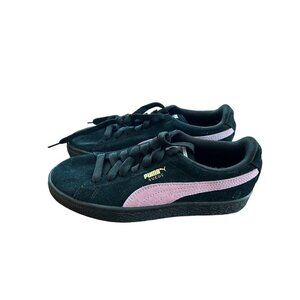 Puma  Suede Classic Women's Sneakers Black & Purple Lace Up NEW 5.5